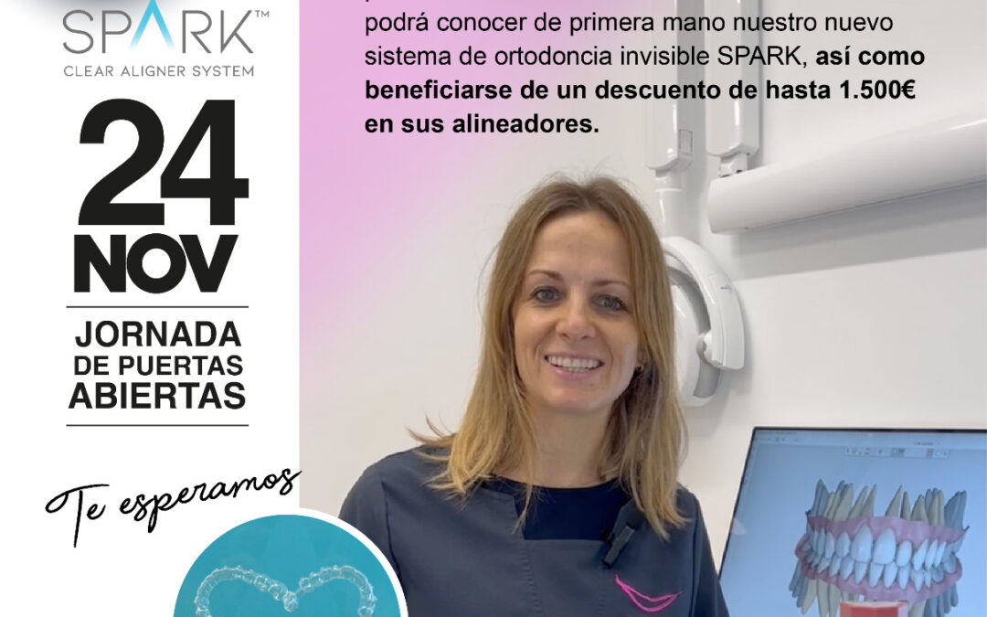 BLACK FRIDAY, DESCUENTO DE HASTA 1500 EUROS EN ORTODONCIAS INVISIBLES SPARK CON LA TECNOLOGÍA TRUGEN DURANTE NUESTRA JORNADA DE PUERTAS ABIERTAS DEL 24 DE NOVIEMBRE DE 2023. PROMOCIONES DESCUENTOS OFERTAS TRATAMIENTOS DENTALES CLÍNICAS DENTALES DENTISTAS MADRID SUR